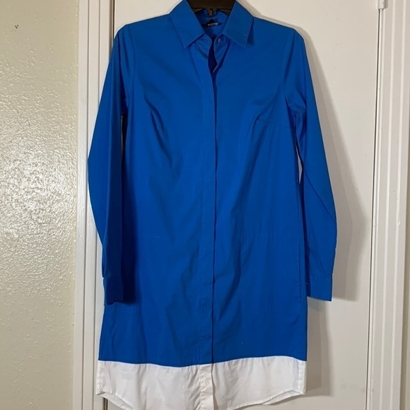 Worth Stretch Cotton Long Sleeve Shirt Dress, 2 - Picture 1 of 10